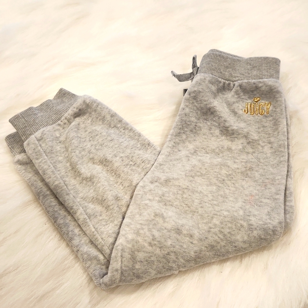 Juicy Couture Kids 3T Velvet Gray Track Pants